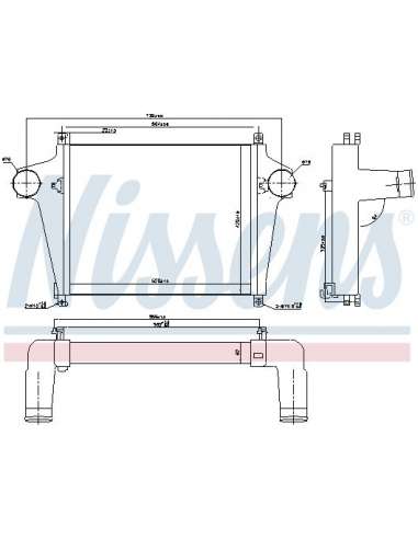 Radiador de aire de admisión Nissens 97095 - NISSENS DAF CF 65 01- 180|D